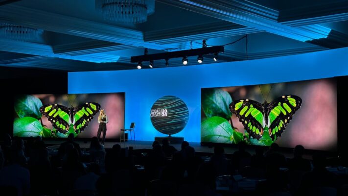 Video wall rental near me with on-site setup and full crew for corporate conference event