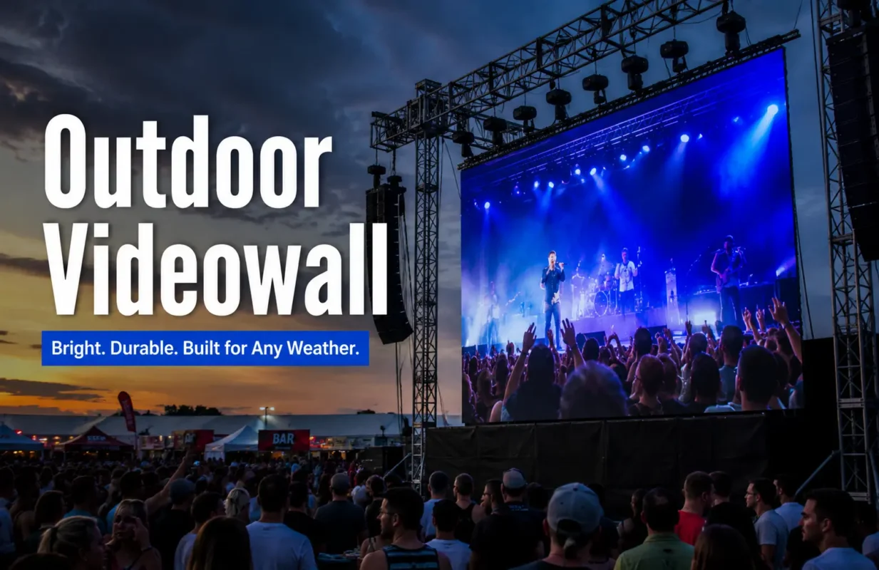 Outdoor videowall rental high brightness LED display for festival and live concert event